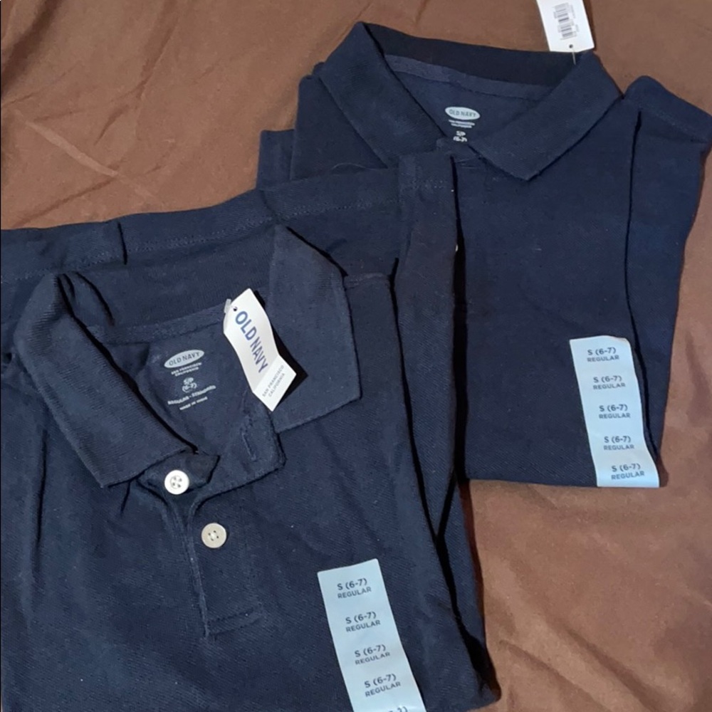 Lot of 2 Old Navy boys long sleeve polos size 6/7